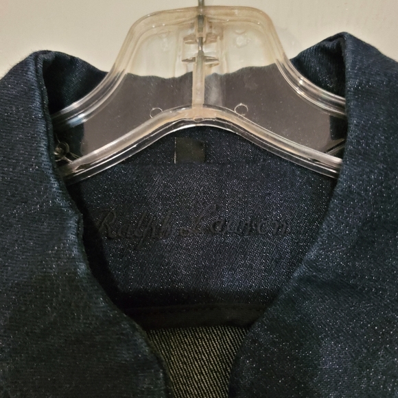 Ralph Lauren Dark Blue Structured Denim Military Jacket, Sz 14 - Picture 3 of 11